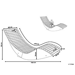 Avis Beliani Chaise longue Bois clair BRESCIA II