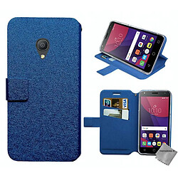 Htdmobiles Housse etui portefeuille pour Alcatel One Touch Pixi 4 3G (5.0) + film ecran - BLEU