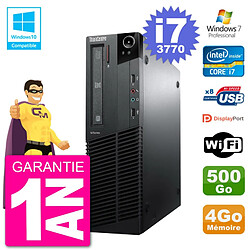 PC Lenovo ThinkCentre M82 SFF i7-3770 RAM 4Go Disque 500Go Graveur DVD Wifi W7 - Occasion