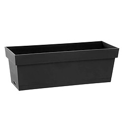 Jardinière Toscane + plateau clipsé 50 x 18 x 16,7 cm - Gris Anthracite - Eda