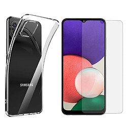 Xeptio Samsung Galaxy A22 5G coque transparente et vitre