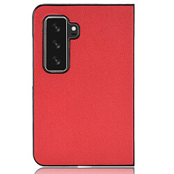 Coque en TPU + PU anti-scratch, texture litchi, rouge pour votre Microsoft Surface Duo 2