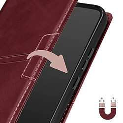 Avizar Pochette pour Samsung Galaxy A34 Portefeuille Support Clapet Magnétique Bordeaux pas cher