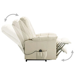 Avis vidaXL Fauteuil Crème Tissu