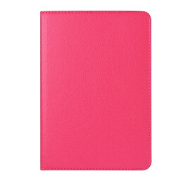 Wewoo Smart Cover Magenta pour iPad mini 4 Litchi Texture 360 degrés Rotation Smart Case en cuir avec support