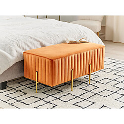 Beliani Banc DAYTON Orange Velours