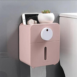 Universal Porte-papier toilette Boîte de rangement murale étanche Bac à papier de salle de bains Rouleau de papier Organisateur de tubes Double distributeur