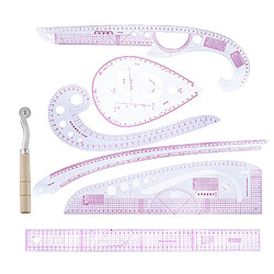 Règle de courbe française de règle d'outils de couture de 7Pcs pour le patchwork de couture sur mesure