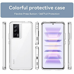 Htdmobiles Coque pour Xiaomi Poco F5 Pro / Redmi K60 / K60 Pro - housse etui silicone gel fine + verre trempe - TRANSPARENT TPU