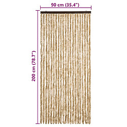 vidaXL Moustiquaire Beige 90x200 cm Chenille pas cher