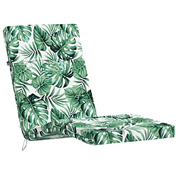 Avis vidaXL Coussins de chaise longue lot de 2 motif de feuilles