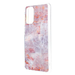 Coque en TPU + acrylique anti-rayures, motif marbre émaillé orange pour votre Samsung Galaxy A13 5G