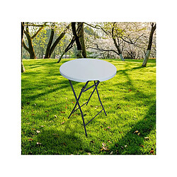 Habitat Et Jardin Table haute pliante en plastique Ø 80 cm Lili - blanc