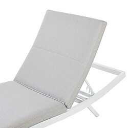 Beliani Chaise longue Métal Gris clair AMELIA pas cher