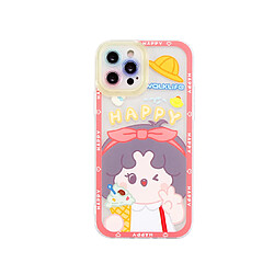 C09 Housse de dos Protection de téléphone portable Protection Soft Shell Dessin animé Crème de glace Motif anti-chute Couvercle de protection pour iPhone 12mini