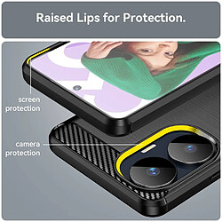 Avis Htdmobiles Coque pour Realme C55 - housse etui silicone gel carbone + film ecran - NOIR