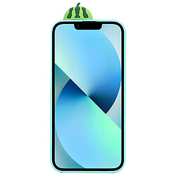 Coque en silicone Motif de personnage de dessin animé 3D, anti-chute pour votre iPhone 14 - pastèque