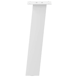 Acheter vidaXL Pieds de table basse 4 pcs blanc 30 cm acier