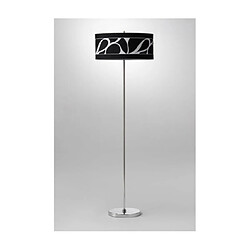 Luminaire Center Lampadaire Manhattan Chrome poli, blanc givré