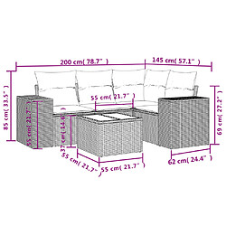 Avis Maison Chic Ensemble de 5 Tables et chaises d'extérieur avec coussins,Salon de jardin noir résine tressée -GKD227602