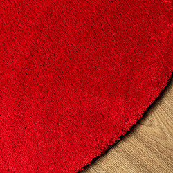 Avis vidaXL Tapis HUARTE à poils courts doux et lavable rouge Ø 200 cm