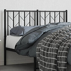 Maison Chic Tête de lit moderne pour chambre - Décoration de lit métal noir 120 cm -MN61262