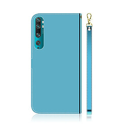 Etui en PU surface miroir avec support bleu pour votre Xiaomi Mi 10/Mi 10 Pro