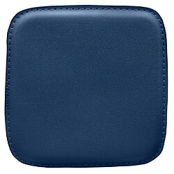 ICONIK INTERIOR Coussin pour tabouret carré - simili cuir - Stylix Bleu