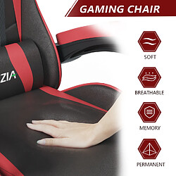 Avis RATTANTREE Chaise de Gaming, fauteuil gaming, avec Lombaire&Appui-Tête Appui, chaise gamer, Ergonomique PU Cuir Chaise Bureau, fauteuil gamer, chaise bureau gaming, Dossier Inclinable à 155, Noir Rouge