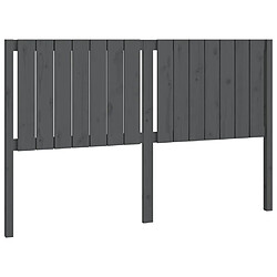 vidaXL Tête de lit Gris 155,5x4x100 cm Bois massif de pin