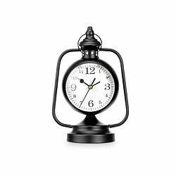 Gift Decor Horloge de table Lampe Noir Métal 17 x 25 x 11,3 cm (4 Unités)