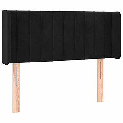 Maison Chic Tête de lit moderne avec oreilles pour chambre - Décoration de lit Noir 83x16x78/88 cm Velours -MN12077