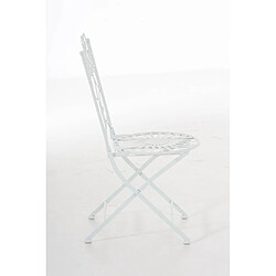 Avis Decoshop26 Chaise de jardin terrasse balcon design rustique en fer forgé blanc 10_0003006