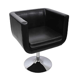 Helloshop26 Fauteuil siège tabouret lounge club design moderne réglable noir 1102021/3