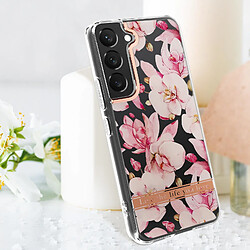 Avis Avizar Coque Samsung Galaxy S22 Dos Rigide Contour Silicone Motif Fleurs Roses