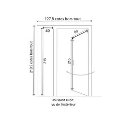 Avis porte D'entrée Bois Tiercee Vitrée Vauban H215 X L120 P,gauche Côtes Tableau Gd Menuiseries