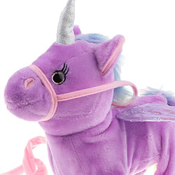 Avis peluche peluche animal licorne musical cheval jouet électrique marche cheval violet