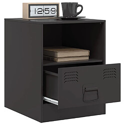 Acheter vidaXL Table de chevet noir 34,5x39x44 cm acier