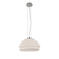 Luminaire Center Suspension Nubole blanc 1 ampoule 35cm