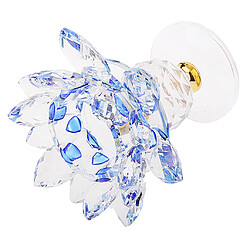 Acheter cristal lotus fleur bougeoir photophore maison feng shui décor bleu