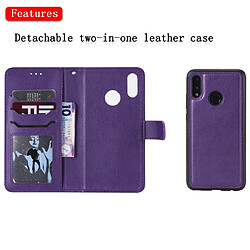 Acheter Wewoo Housse Coque Pour Huawei Honor 10 Lite Étui de protection à rabat horizontal de couleur unie avec support et fentes cartes et portefeuille et cadre photo et lanière violet