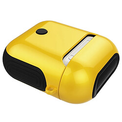 Wewoo Coque Protection Etui vernis pour ecouteurs Bluetooth Sac de rangement anti-perte pour AirPods (Jaune)