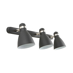 Lumière Barre de spots de plafond, noir mat, nickel satiné, blanc, 3x E27