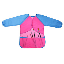 enfant enfants art artisanat tablier à manches longues peinture blouse imperméable rose