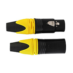 Avis Connecteurs XLR à 3 broches Microphone mâle et femelle Adaptateur de câble pour micro Jaune