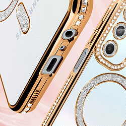 Acheter Avizar Coque Diamant pour Samsung Galaxy A25 MagSafe Contour Strass Dorée