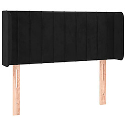 vidaXL Tête de lit avec oreilles Noir 83x16x78/88 cm Velours