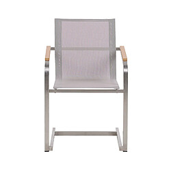 Beliani Chaise de jardin COSOLETO Acier inox Beige pas cher