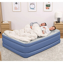 Bestway Matelas pneumatique Tritech 2 places 203x152x61cm bleu et gris