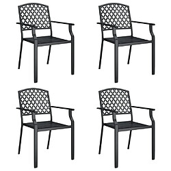 Acheter Maison Chic Ensemble de salle à manger de jardin 5 pcs,Table et chaises d'extérieur anthracite acier -GKD441582